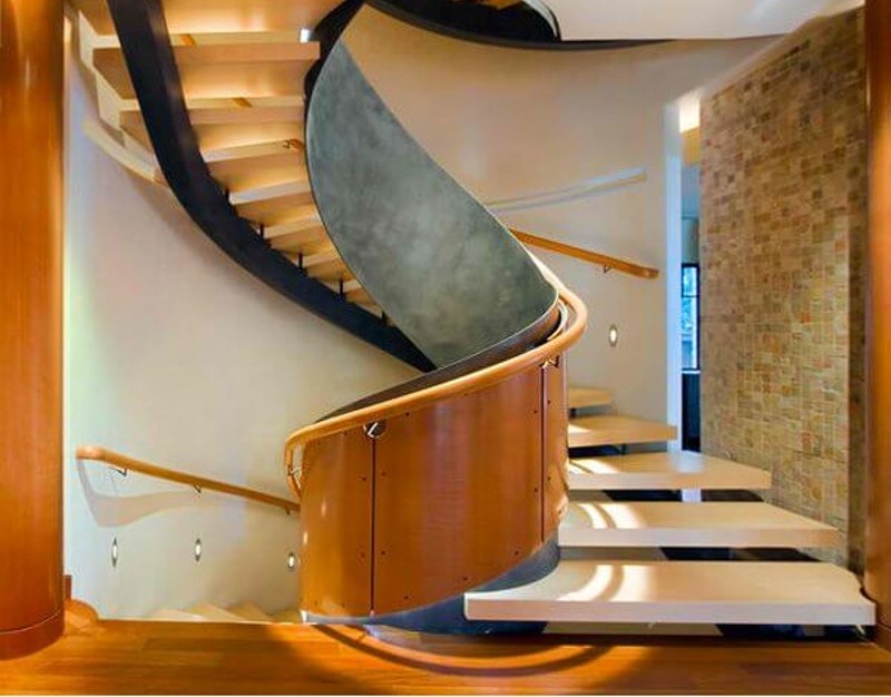 modern and luxury spiral stairs