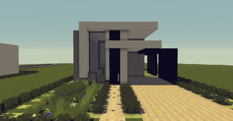 small, modern minecraft house idea