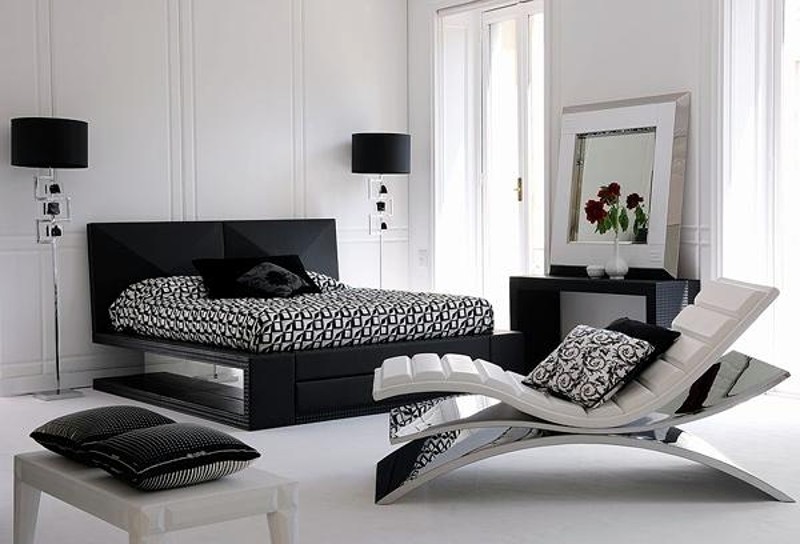 modern bedroom with under the bed storage
