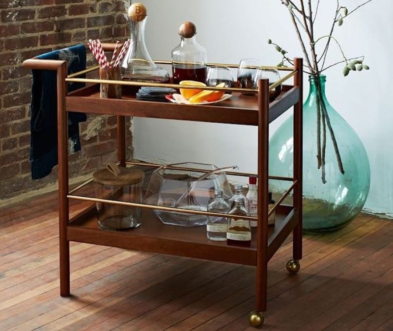bar cart from old table