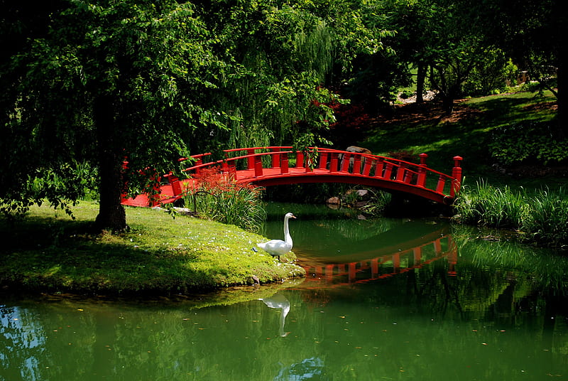 chinese red bridge