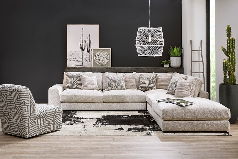 white paint, black furniture living room