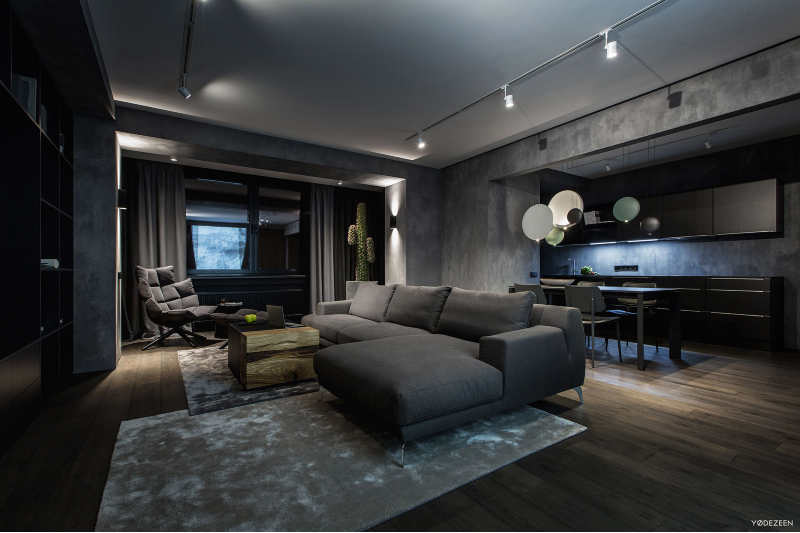 dark interior apartment