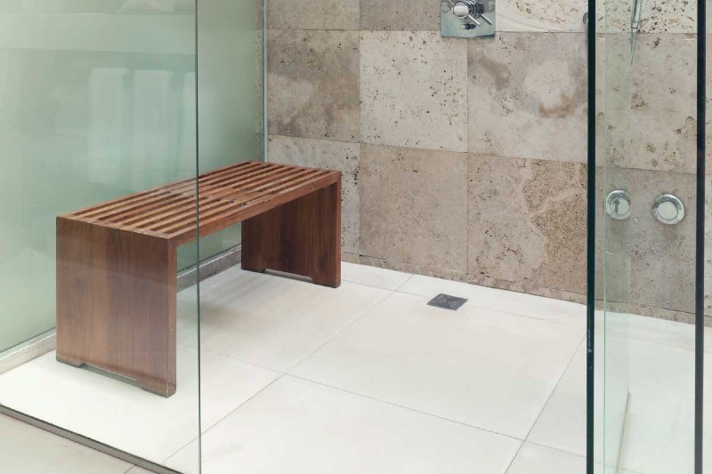 Marble shower with bench l MODLUST