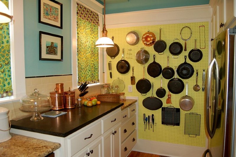 pots and pans pegboard