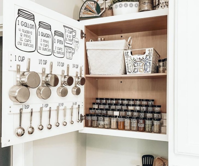 Add Kitchen Storage With Hooks Inside Cabinets 