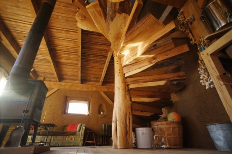 drift wood style spiral stairs