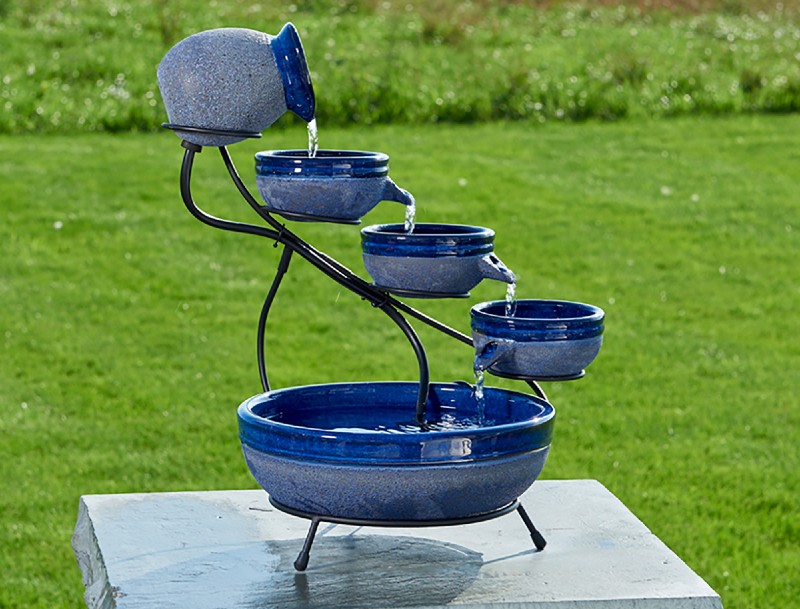 Ceramic Cascade outdoor fountain