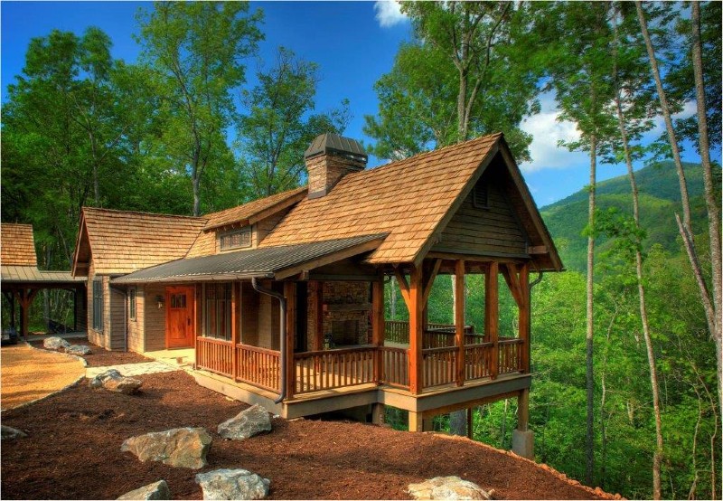 mountain home with nature