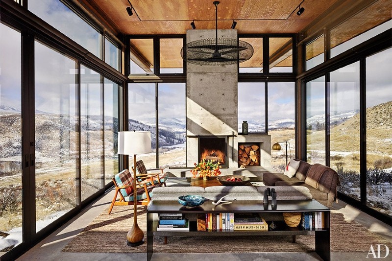 simple interior mountain home